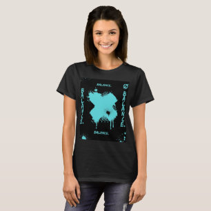 Camiseta Gráfica Abstracta de Equilibrio para Muje