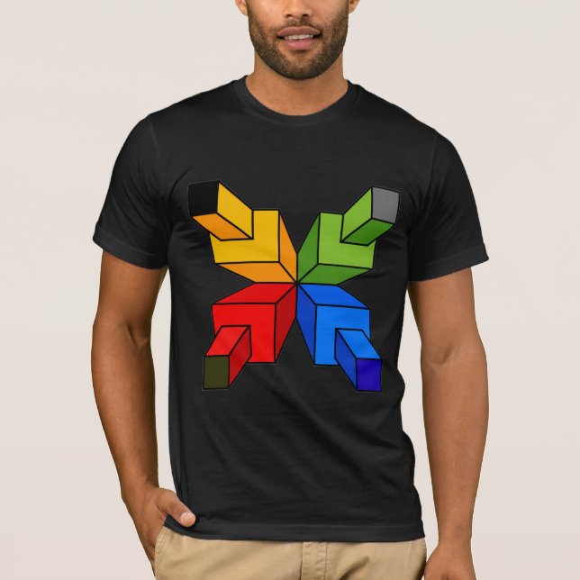 Camiseta gráfica abstracta de estrella geométrica  (Anverso)