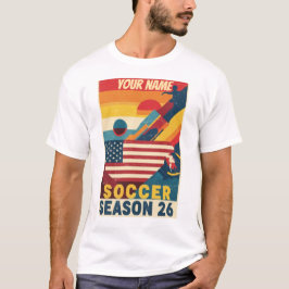 Camiseta gráfica abstracta de fútbol retro tempora