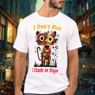 Camiseta gráfica abstracta de tigre vibrante