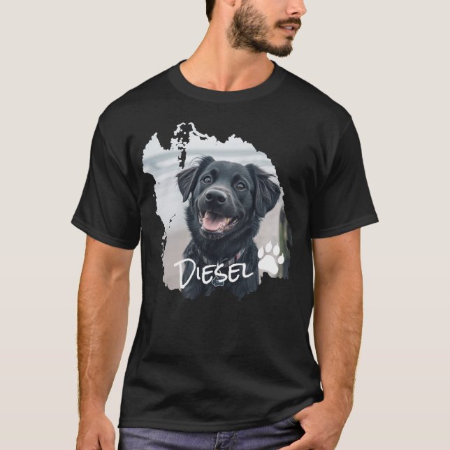Camiseta Gráfica alterada de perro personalizada (Anverso)