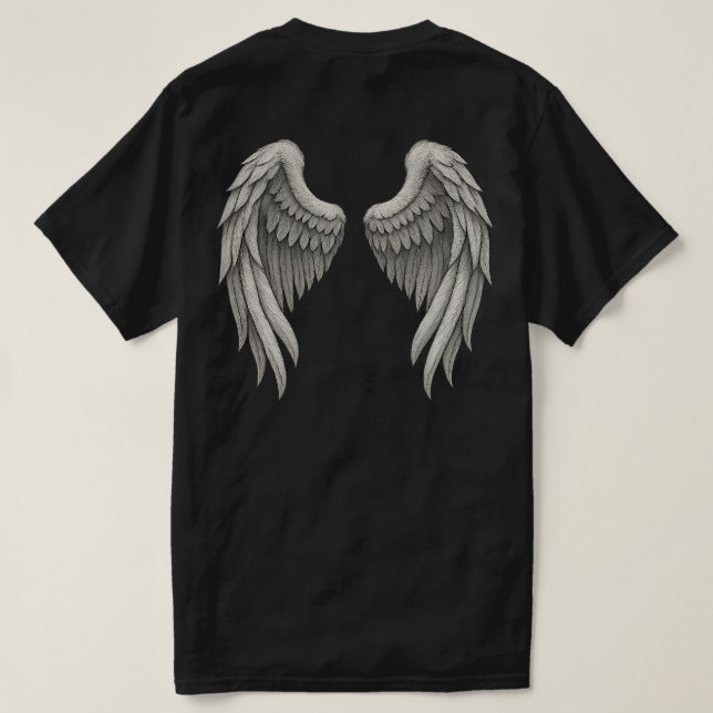 Camiseta gráfica Angel Wing (Reverso del diseño)