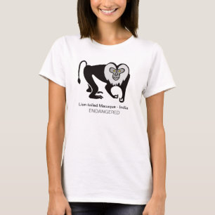 Camiseta Gráfica animal de cola de león MACAQUE en peligro 