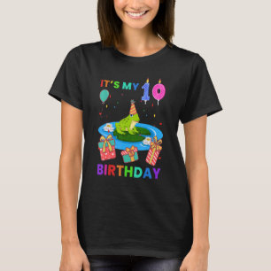 Camiseta Gráfica animal de rana de 10 cumpleaños