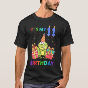 Camiseta Gráfica animal de rana de 11º cumpleaños