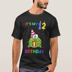 Camiseta Gráfica animal de rana de 12º cumpleaños