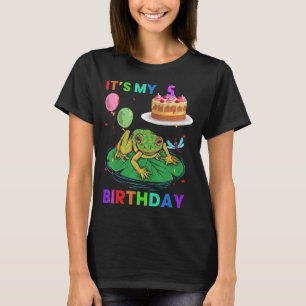 Camiseta Gráfica animal de rana de 6 cumpleaños