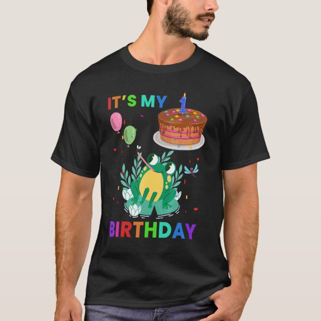 Camiseta Gráfica animal de rana de maíz 2.º cumpleaños (Anverso)