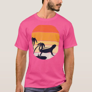 Camiseta Gráfica animal reptil de dragón con barba retro