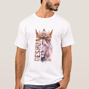 Camiseta gráfica artística Corona de León Real