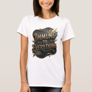 Camiseta gráfica Artística Dorada INMUNE A TODO