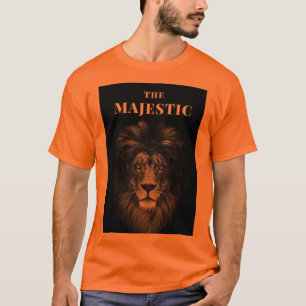 Camiseta gráfica audaz de león majestuoso para hom