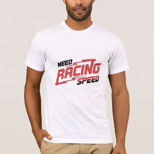 Camiseta gráfica automotriz de velocidad de carrer