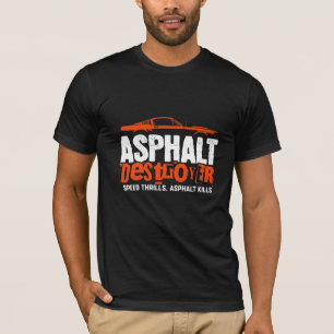 Camiseta gráfica automotriz Destructor de asfalto