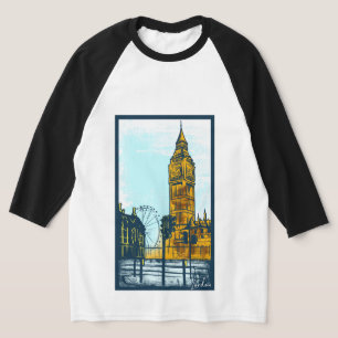 Camiseta gráfica Big Ben de Londres Skyline