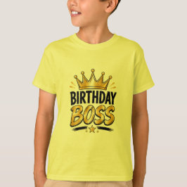Camiseta gráfica Birthday Boss para adolescentes