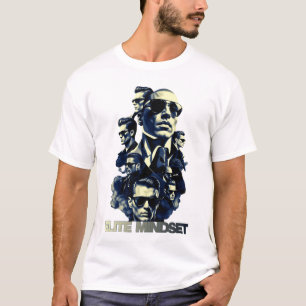 Camiseta gráfica blanca premium para hombres con m