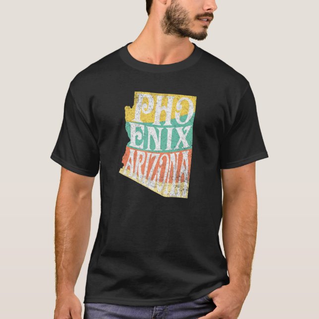 Camiseta Gráfica bohemiana psicodélica de Phoenix Arizona (Anverso)