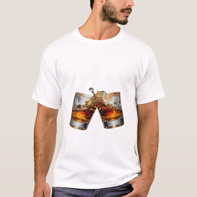 Camiseta gráfica Bold Silver WHISKY SPLASH (Anverso)