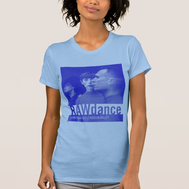 Camiseta gráfica borrosa de RAWdance en azul (Anverso)