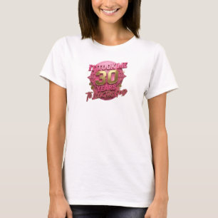 Camiseta gráfica caprichosa rosa TOOK 30 LOOK GOOD