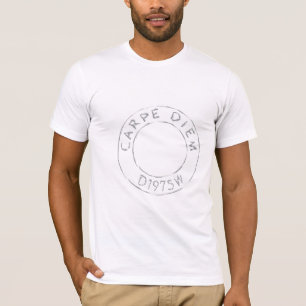 Camiseta gráfica Carpe Diem D1075W de color de cír