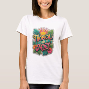 Camiseta gráfica Catchy Pink ESTADO TROPICAL DE ÁN