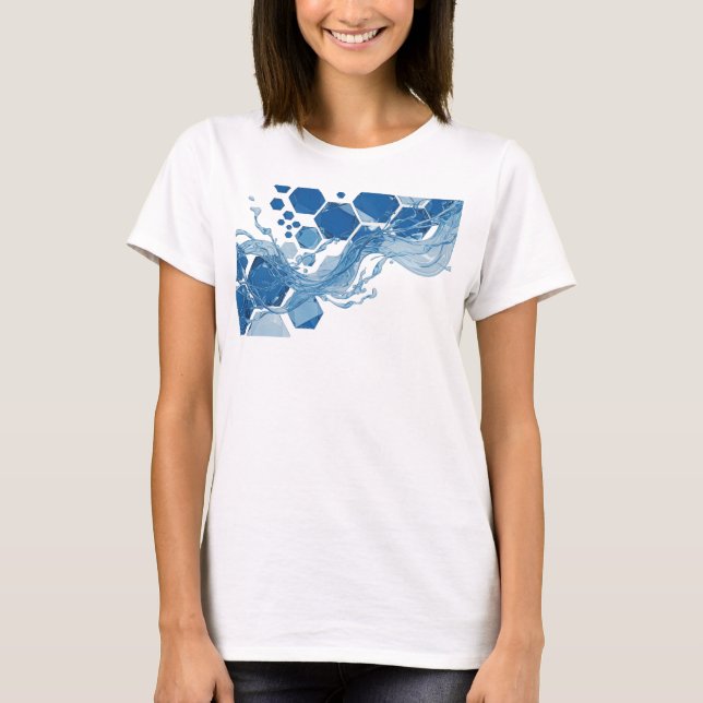 Camiseta gráfica Catchy Silver WATER FLOW (Anverso)