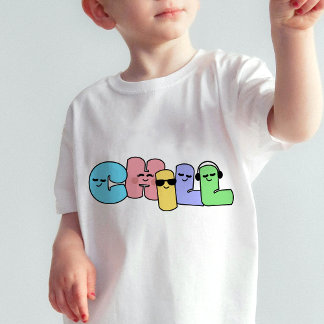 Camiseta gráfica CHILL divertida para niños | DP7A