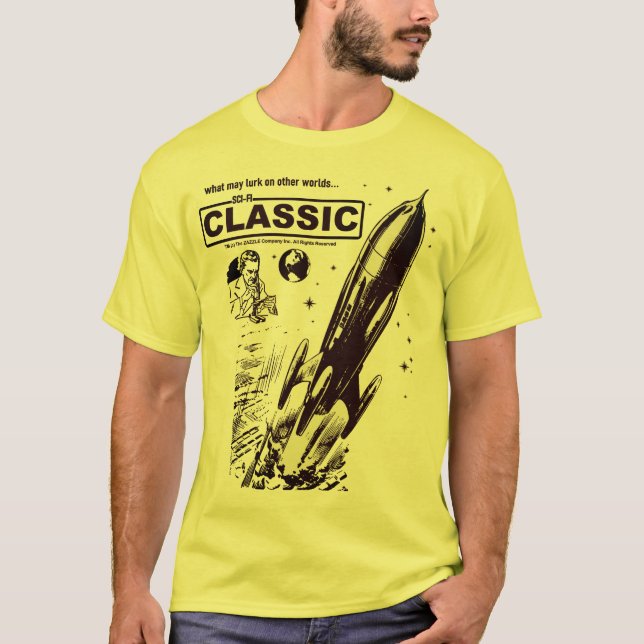 Camiseta gráfica clásica de ciencia ficción de los (Anverso)