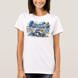 Camiseta gráfica Classic Blue HAPPY BIRTHDAY 5TH