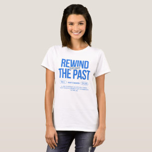 Camiseta gráfica Cobalt Blue Rewind The Past Y2K p