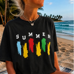 Camiseta gráfica Colores Vibraciones de Verano Cam