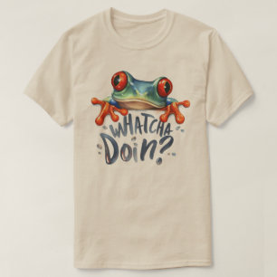 Camiseta gráfica con cita de rana anfibia linda