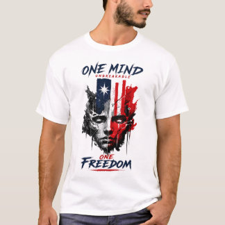 Camiseta gráfica con declaración de libertad patri