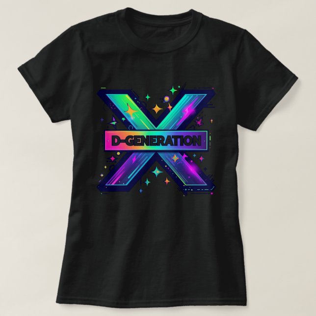 Camiseta Gráfica con el logotipo DX de diseño plano Fantasí (Diseño del anverso)