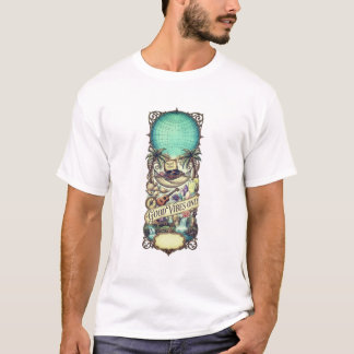 Camiseta gráfica con emblema ornamentado místico –