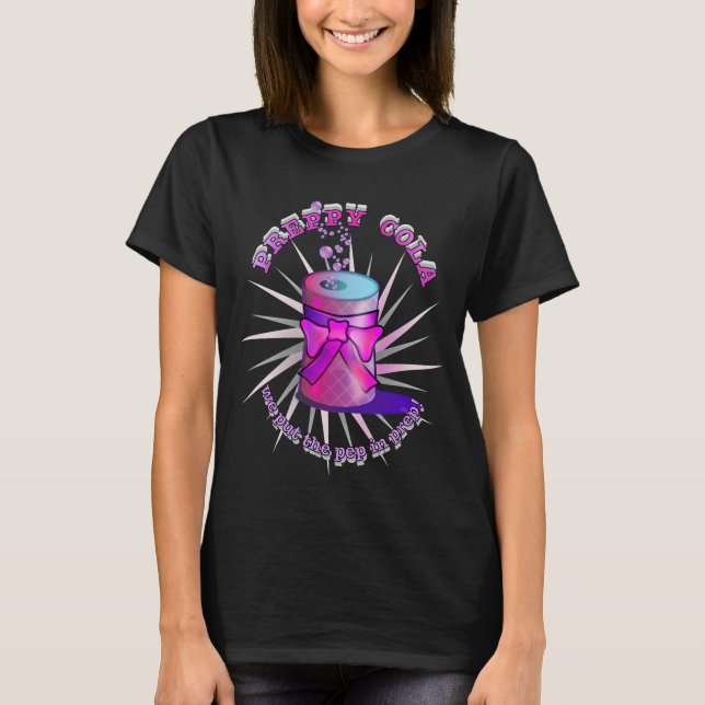 Camiseta gráfica con eslogan de refresco rosa Prep (Anverso)