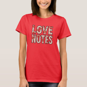 Camiseta gráfica con fuente angustiado 'Love Notes