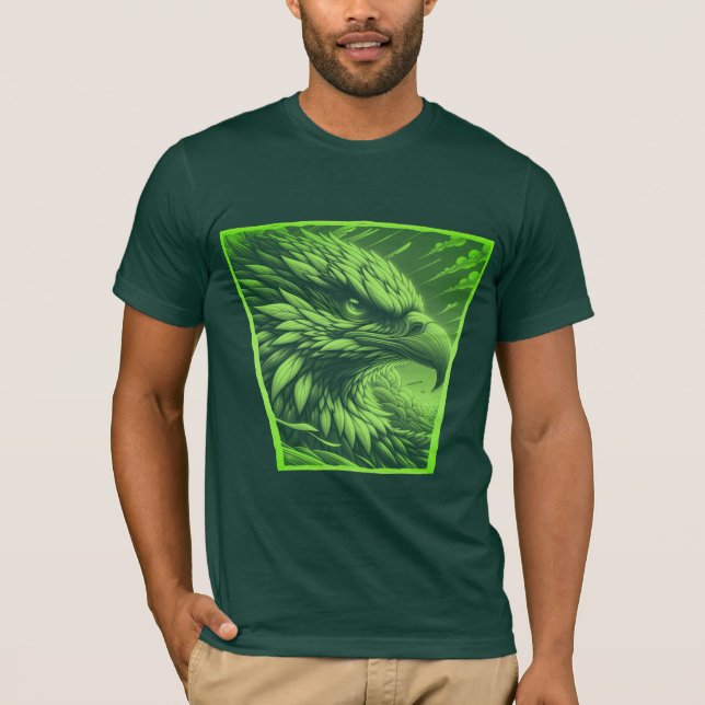 Camiseta gráfica con nombre de águila verde (Anverso)