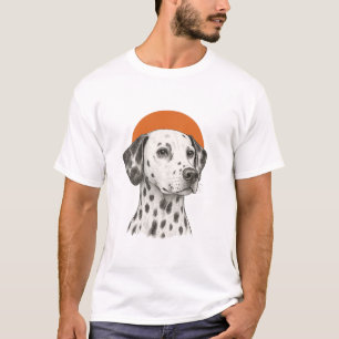 Camiseta gráfica con retrato de dálmata