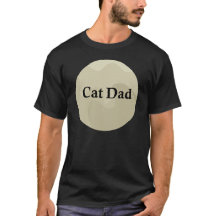 Camiseta gráfica con silueta de papá gato minimali