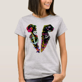 Camiseta gráfica con tatuaje de 'El amor es veneno