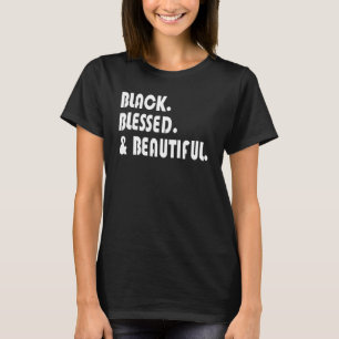 Camiseta Gráfica Cristiana Bendecida Y Hermosa Mujer Negra