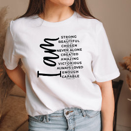 Camiseta Gráfica Cristiana Para Mujeres Fuertement