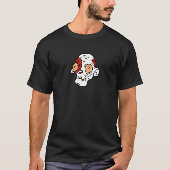 Camiseta Gráfica curada de Halloween de Zombie Face (Anverso)