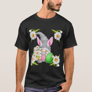 Camiseta Gráfica Cute Bunny Gnome Para Daisy Floral De Cone