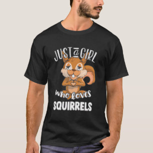 Camiseta Gráfica Cute Squirrel Lover Para Chicas Mujeres Ni