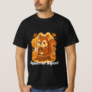 Camiseta gráfica Cute Squirrel y Laptop