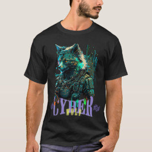 Camiseta gráfica Cyber Wolf